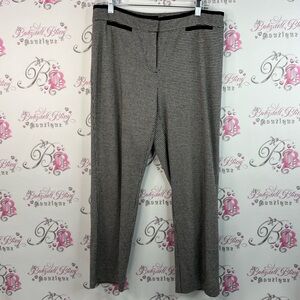 Laura pants houndstooth Elegant Black and White Checkered pockets Trousers